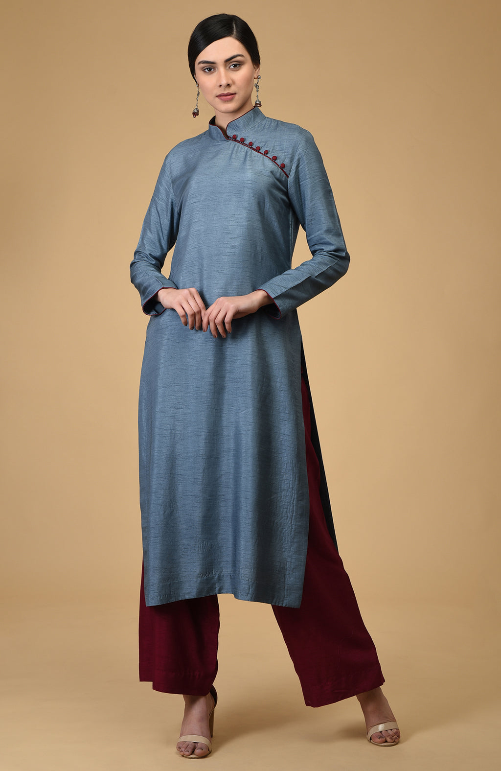 Off Sided Chinese Collar & Placket Kurta, Size: XL at Rs 500 in Delhi